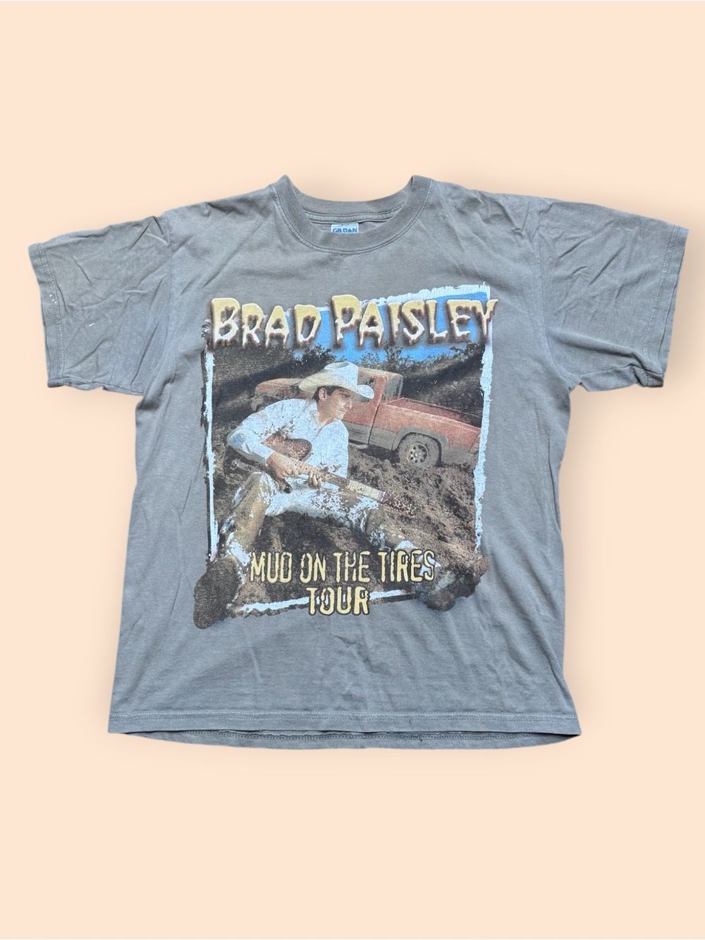 Vintage Brad Paisley T Shirt 2000s Mud On The Tires Tour Medium Country Vtg Y2K